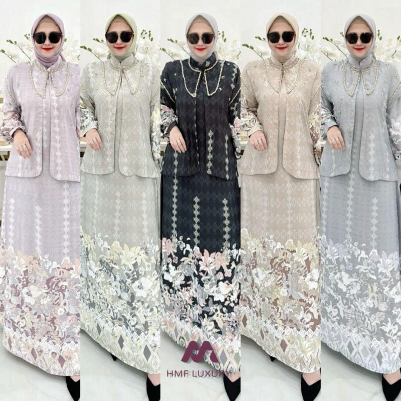 HMF luxury bella dress 2 in 1 - HMF luxury bella dress - Gamis HMF luxury - Gamis luxury