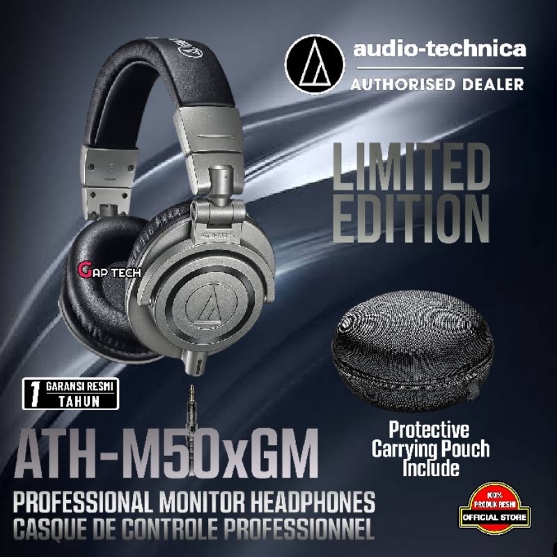 Audio Technica ATH M50x GM  / ATH-M50xGM / ATH M50xGM / ATH M50 x GM (Gun Metal) Professional Monito