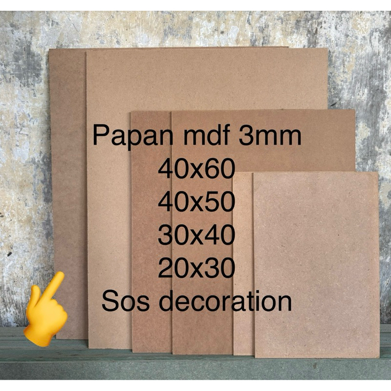 

papan mdf coklat 3mm premium potongan presisi