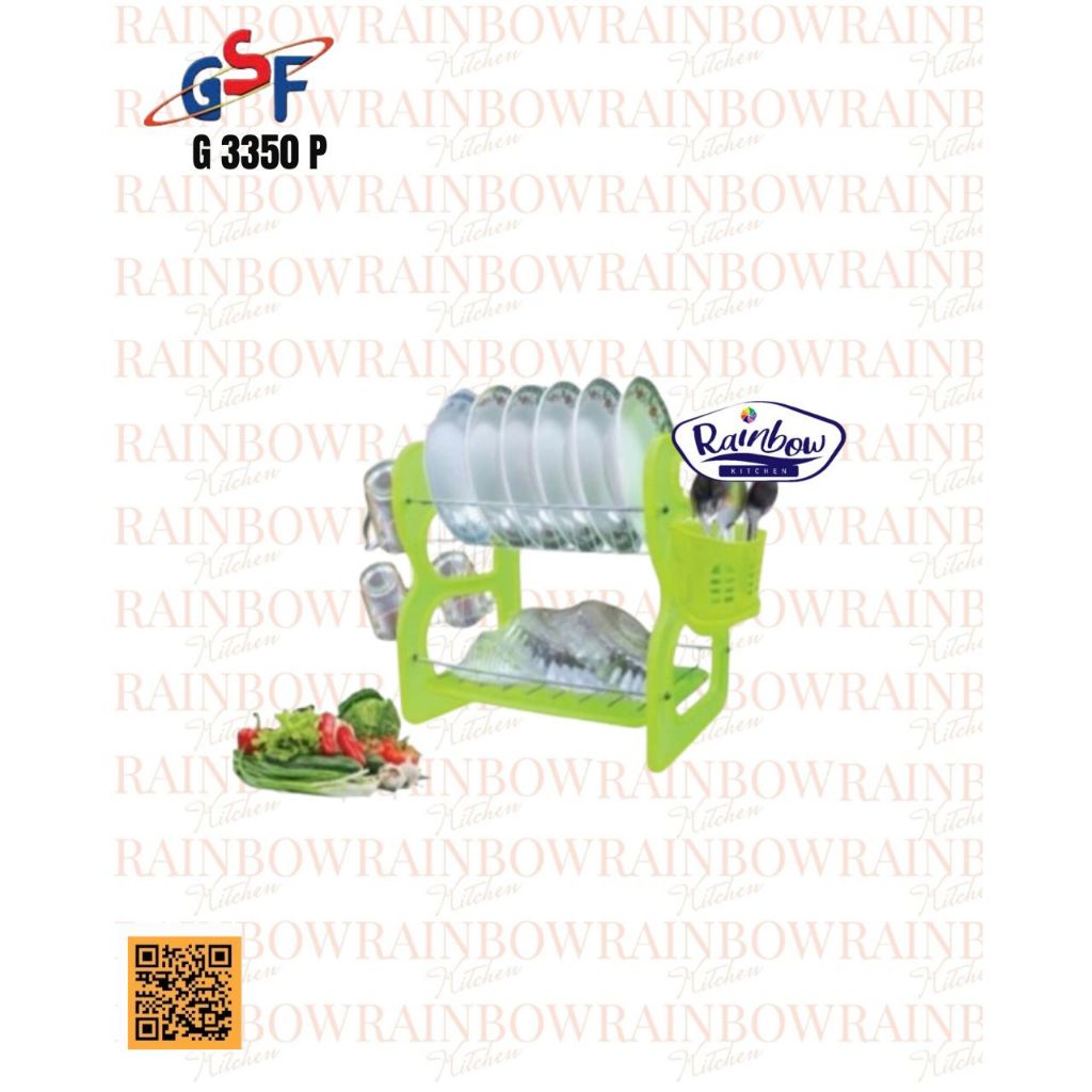GSF - Rak Piring Stainless Minimalis / Rak Piring 2 Susun G - 3350 P