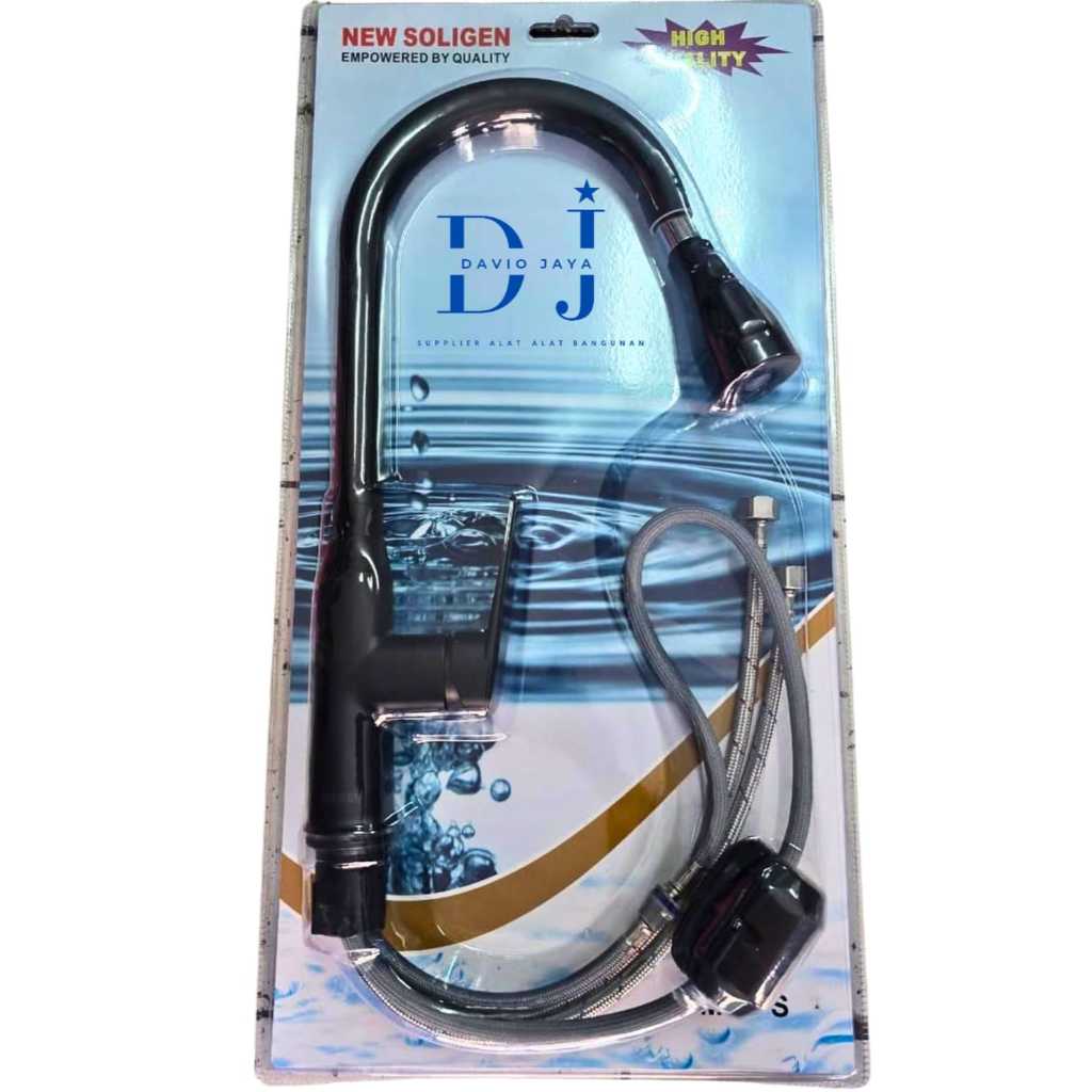 Kran Angsa Sink Flexibel Tarik Stainless / Kran Angsa Flexibel New Soligen / Kran Wastafel New Solig