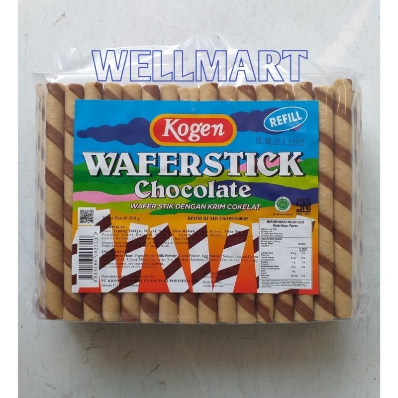 

Kogen Wafer Stick Refill 500gr Halal Wafer Stik dengan Krim Cokelat