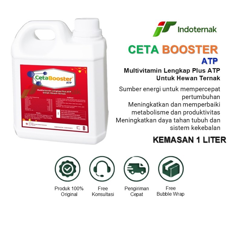CETA BOOSTER ATP - MULTIVITAMIN LENGKAP PLUS ATP UNTUK HEWAN TERNAK