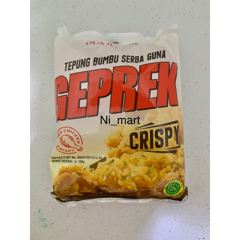 

Tepung Geprek tepung bumbu serbaguna cap dua jempol