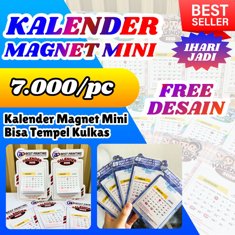 

Kalender Magnet Mini Kalender Kulkas Tempel Magnet