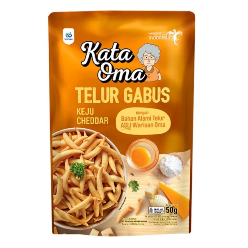 

Kata Oma Telur Gabus Rasa Gula Aren & Keju Cheddar 50 g