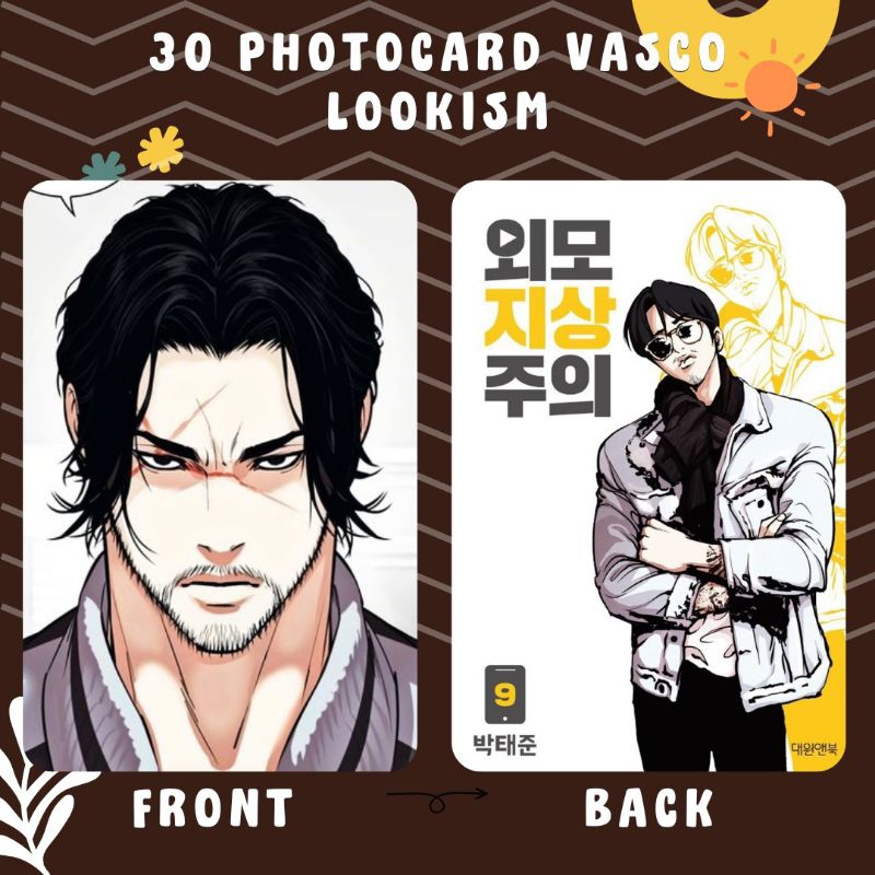 [30 PCS] PHOTOCARD VASCO LOOKISM CETAK 2 SISI TERMURAH