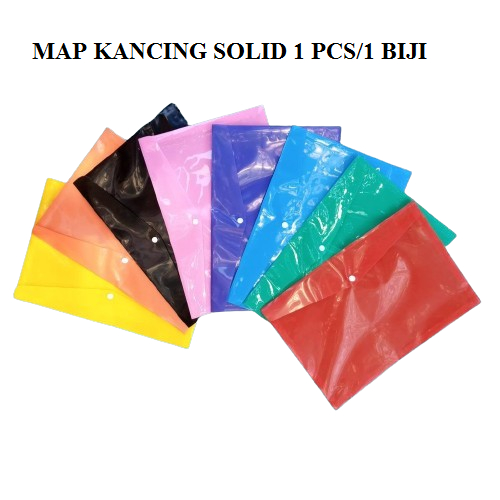 

(1PCS/1 BIJI) Map Plastik Polos Kancing 1/Map Kancing Solid
