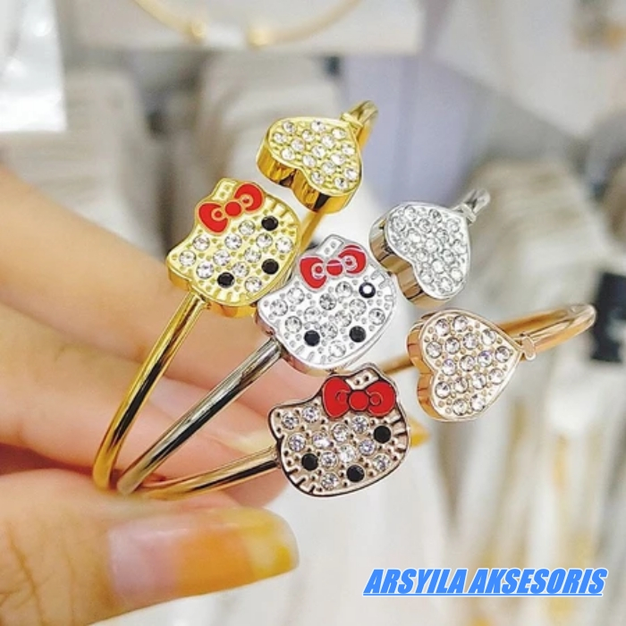 Gelang Quantum hello kitty baby 1 bulan sampai 3 tahun Science Energy Pendant Necklace/ Gelang Terap