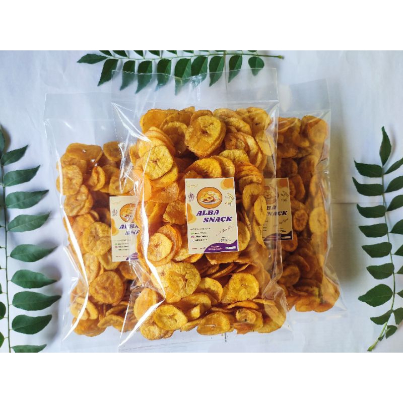 

Kripik pisang koin manis madu gula asli.