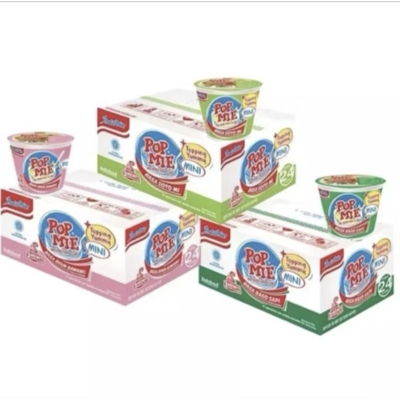 

[ 1 DUS ] POP MIE MINI KEMASAN BARU 35gr isi 12 pc