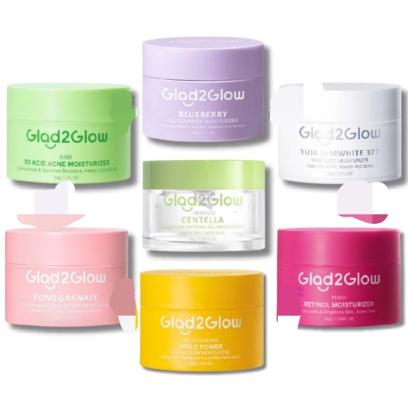 G2g moisturizer / Glad 2 glow yuja dark spot moisturizer / g2g pomegranate brightening moisturizer /