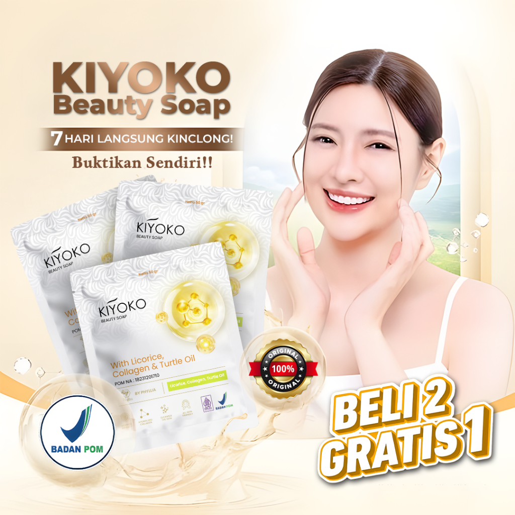 PHYLLIA - Kiyoko Beauty Soap Sabun Pemutih Wajah Kusam BPOM