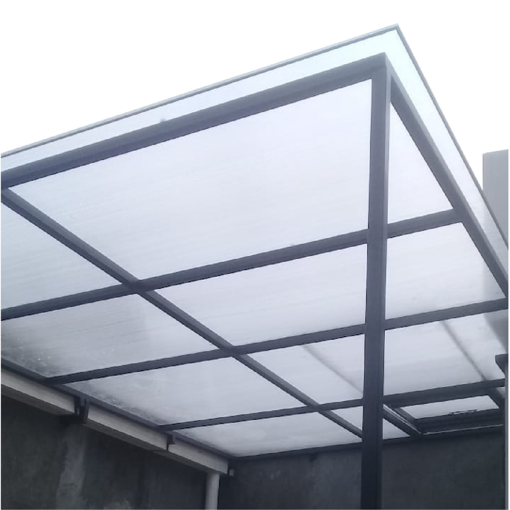 Kanopi Solarflat 3 mm - Besi Hollow Galvanis