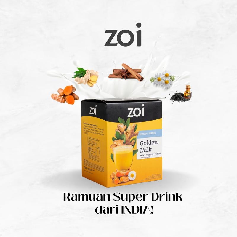

[1 BOX] ZOI GOLDEN MILK Susu Herbal Susu Sehat Susu Kambing, Jahe dan Kunyit -Susu Kambing Etawa