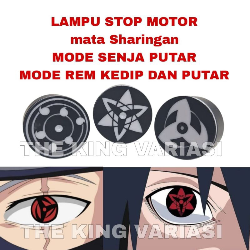 Lampu Stop Motor Mode Putar Dc Mata Sharingan / Lampu Rem Motor / Lampu Stop Rem Motor Sharingan Led