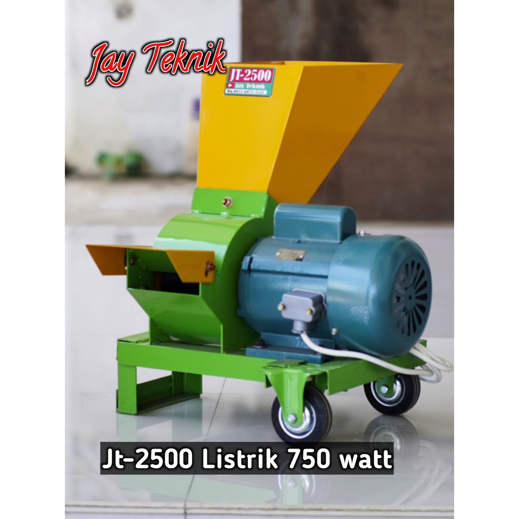 Mesin Cacah Rumput JT-2500 - Dinamo 1 HP 750W - Serbaguna untuk Pakan Ternak & Kompos