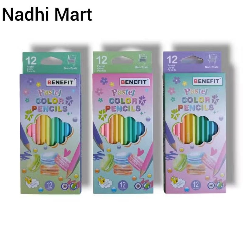 

BENEFIT pastel color pensil isi 12 warna