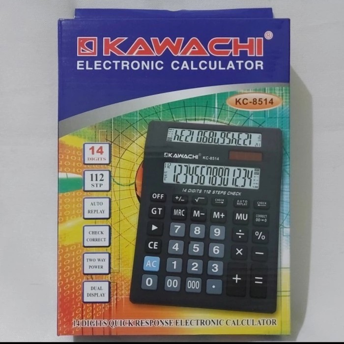 

Kalkulator Kawachi KC-8514 14 Digit Dual Display KC 8514