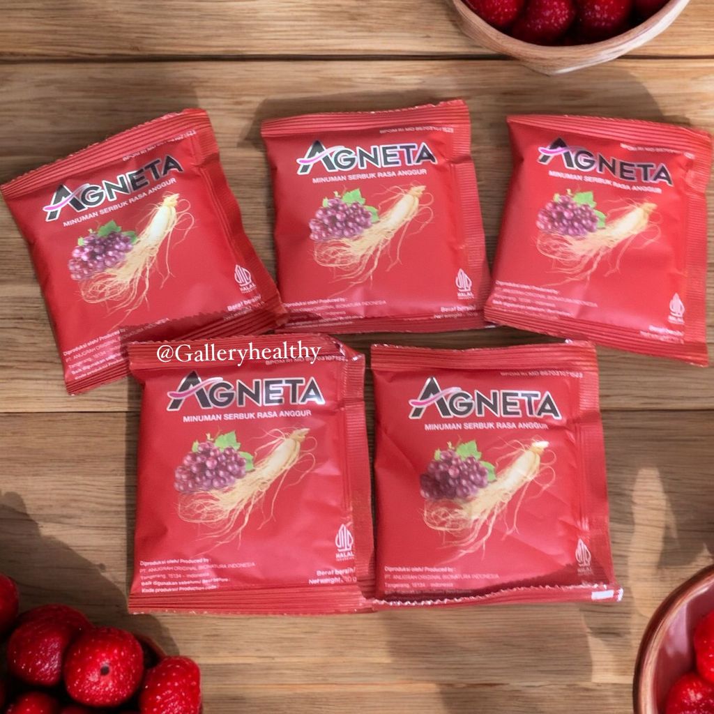 Agneta Red Wine Herbal Alami Penambah Stamina Original isi 1 sachet