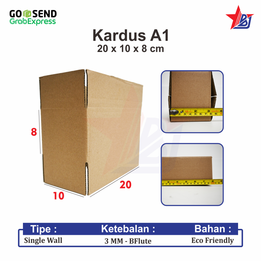 

KARDUS PACKING 20x10x8 cm / BOX KARTON CORUGATED B-FLUTE / PACKING ONLINE