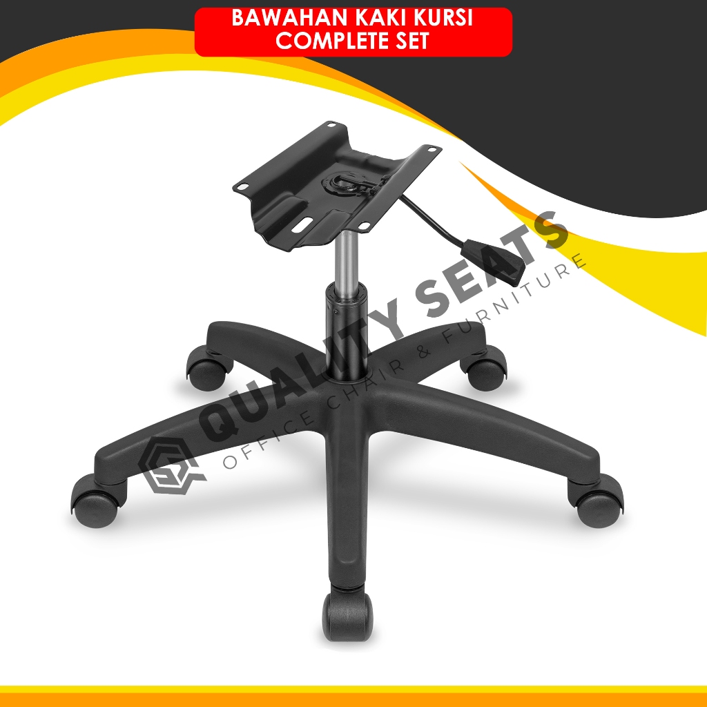 Custom Complete Set Bawahan Kaki Kursi Kantor Gas Spring Starbase Castor Mechanism