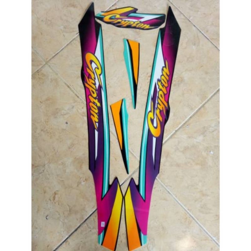 Striping crypton tahun 1997 hitam