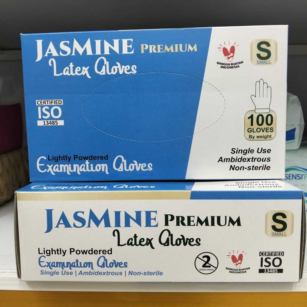 Latex Jasmine isi 100pcs Sarung Tangan Medis
