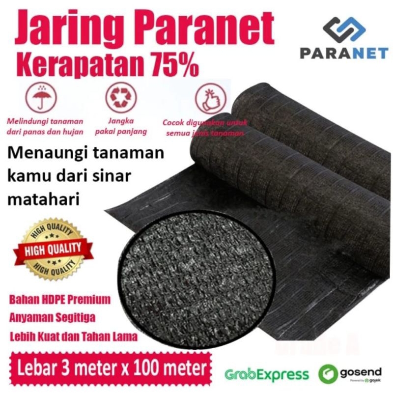 JARING PARANET 75% PER ROLL LEBAR 3METER / PANJANG 100METER