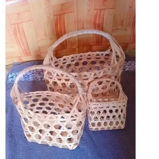 Tas keranjang bambu hampers/tas keranjang parsel lebaran termurah