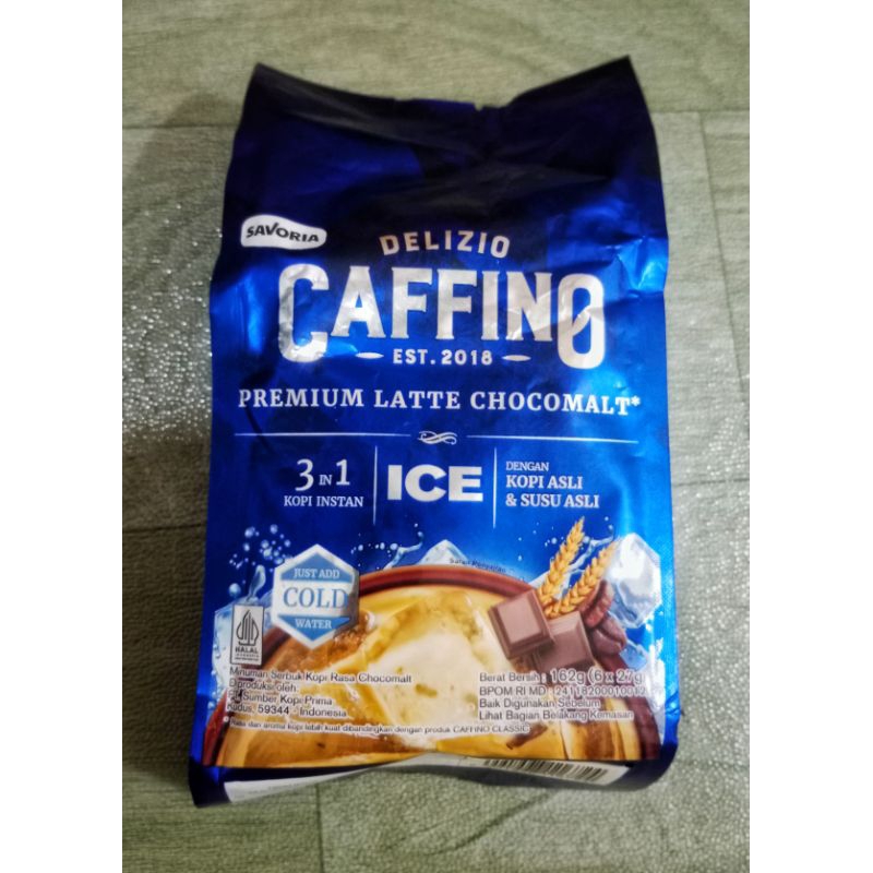 

Kopi Caffino Premium Latte Chocomalt Isi 6 Sachet