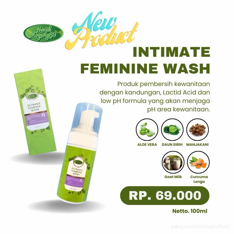 INTIMATE FEMINIM WASH BY NENEK MOYANG69 /Sabun kewanitaan/