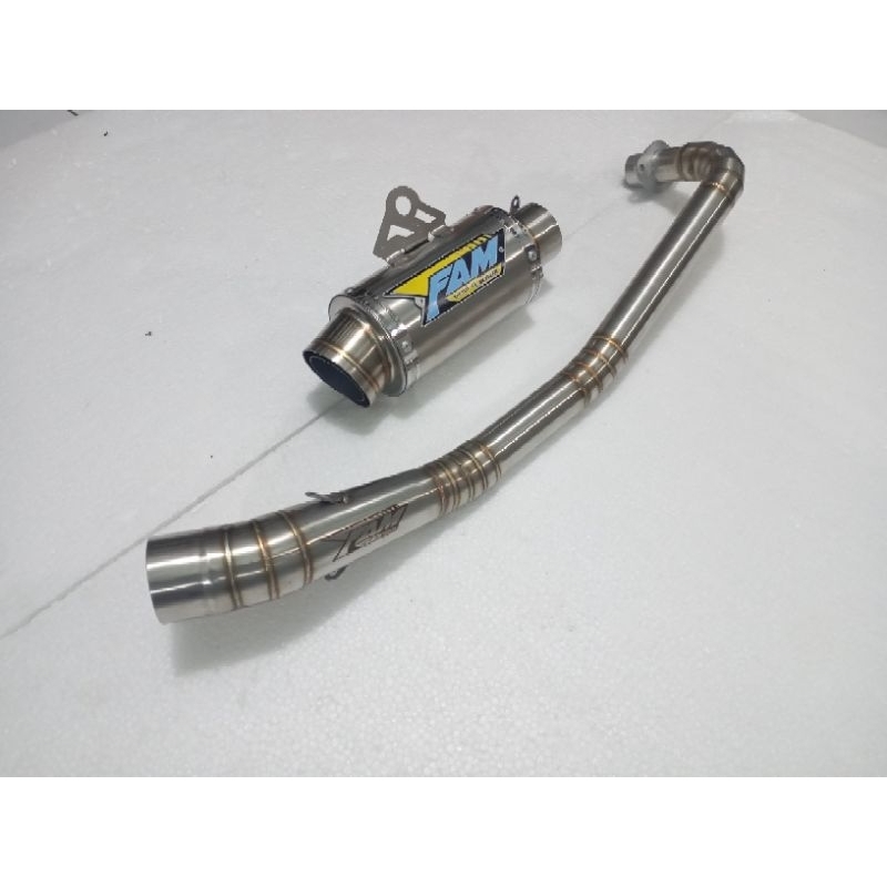 Knalpot Fam Drag Bore Up Sleep Engine 200cc Kharisma Supra x 125 Jupiter Z Vega Revo Blade Smesh Sho