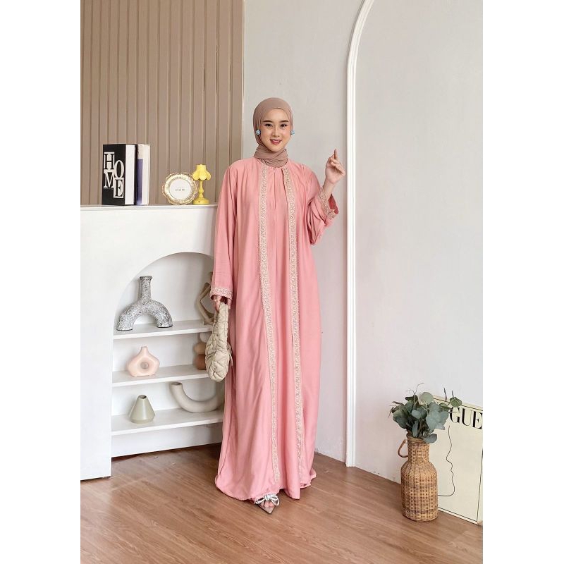 Baju gamis Raya Dress Abaya kaftan Arabian lebaran fashion wanita terbaru mewah by hd.id original