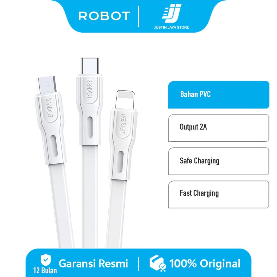 ROBOT Kabel Data RDM100S/RDL100S/RDC100S Smartphone Micro USB Type C Lighting 1M Data Cable Original