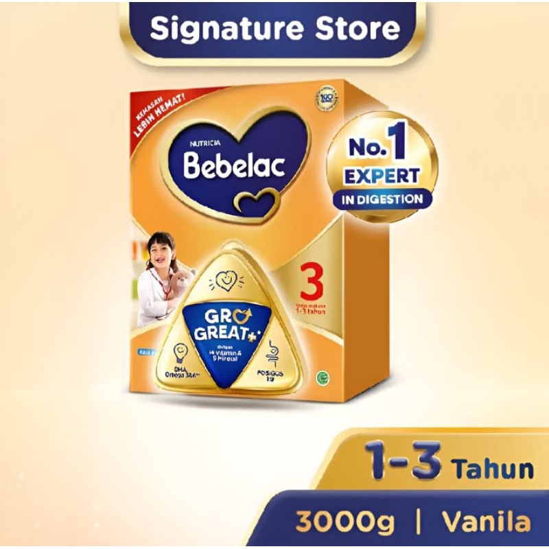 

BEBELAC 3 varian rasa Vanilla 3000 Gr