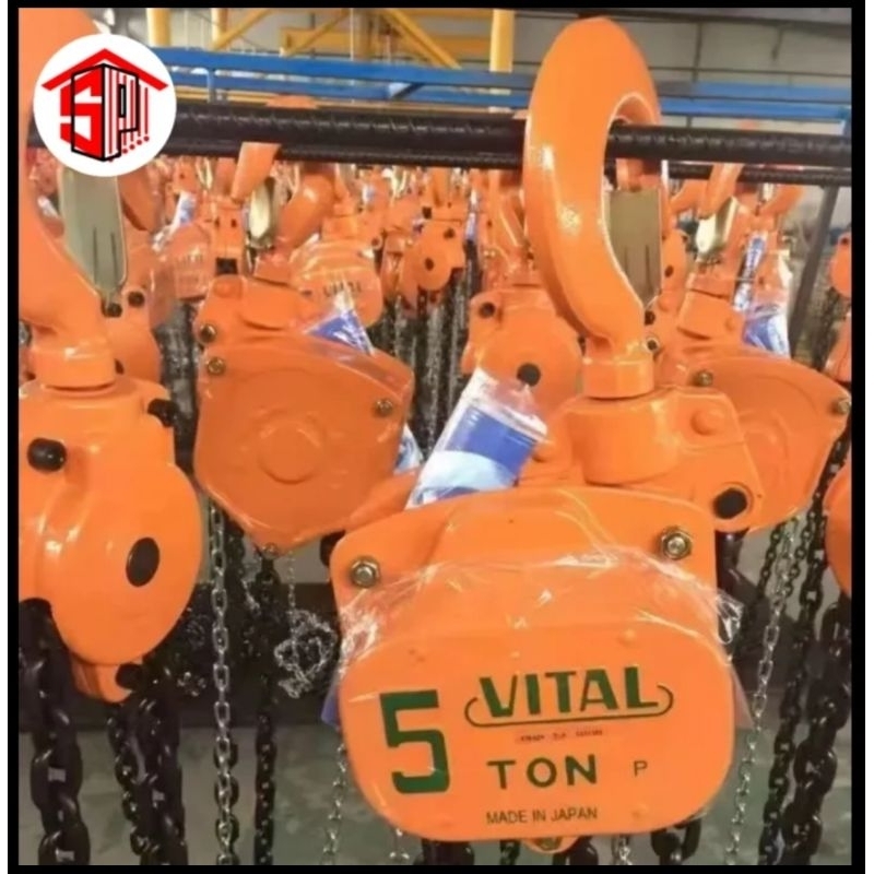 Takel VITAL Chain Block 5Ton x 20Meter Quality VITAL
Madein Japan