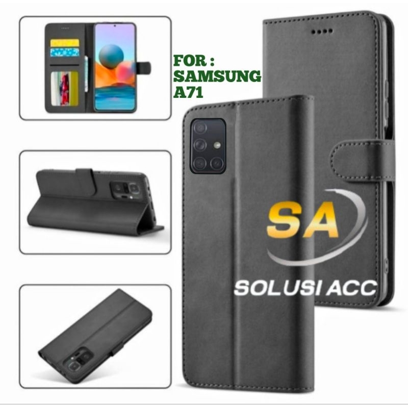 CASE DOMPET SAMSUNG A71 FLIP COVER WALLET SARUNG HP CASING HP