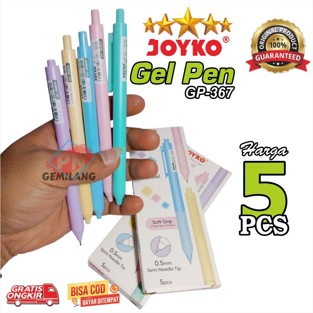 

PULPEN JEL JOYKO GP 367, PENA GEL JOYKO YOI GEL, HARGA UNTUK 1 PAK atau ISI 5 PCS