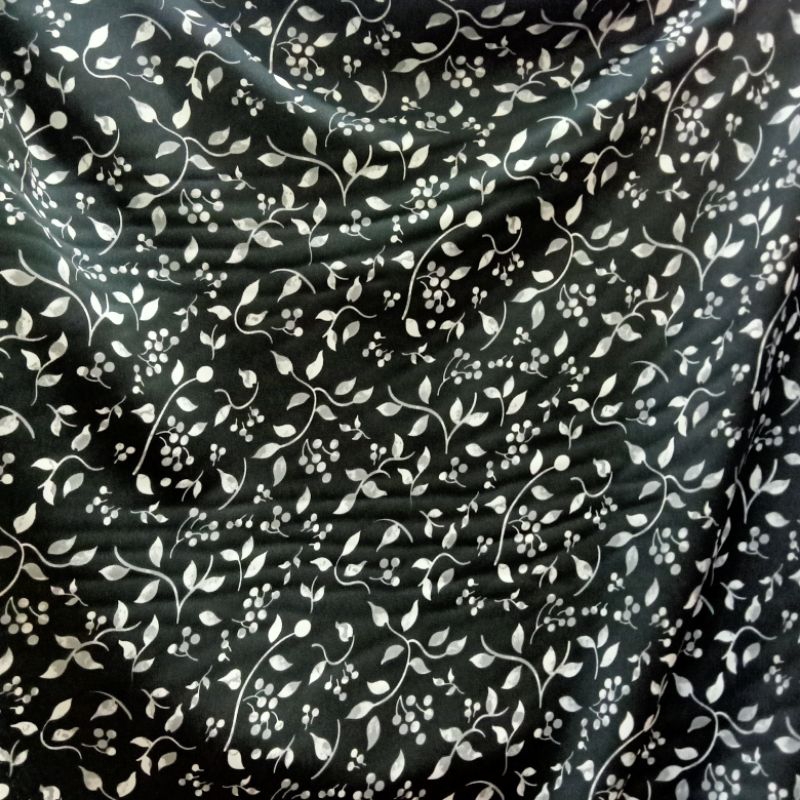 Kain Maxmara Luxury Silk Motif Bunga Import - Kain Satin Maxmara Silk Original - Kain Satin Silk - K