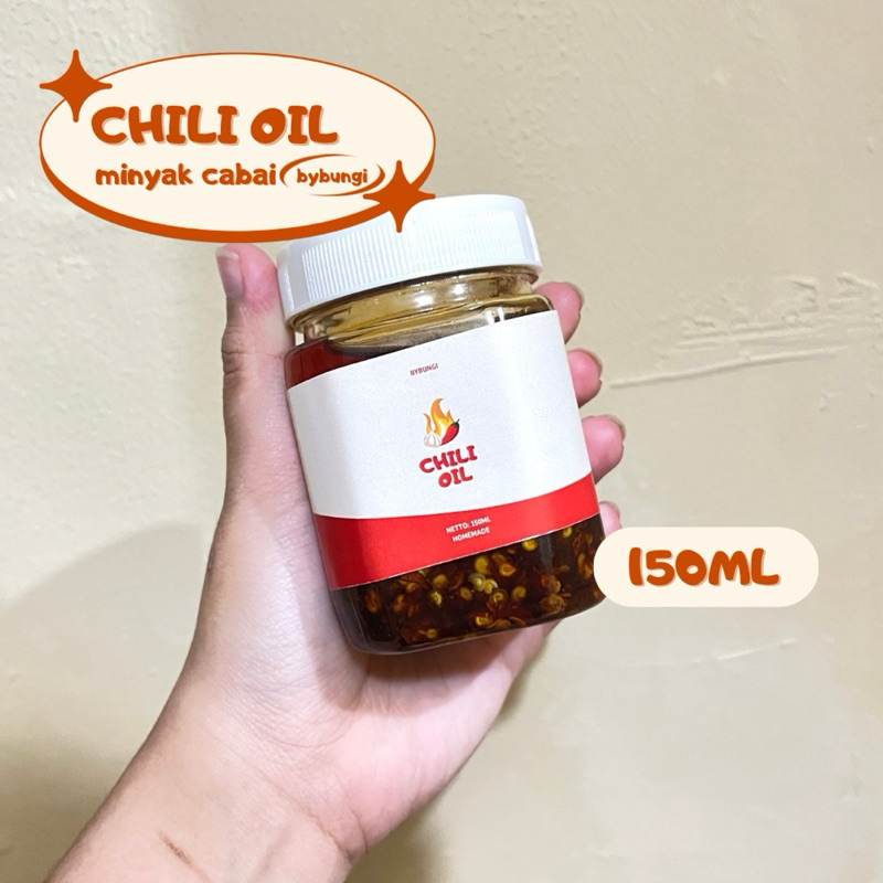 

bybungi CHILI OIL | Minyak Cabai Pedas 150ml | Bumbu Masakan | Sambal | Saus | Cabe | COD