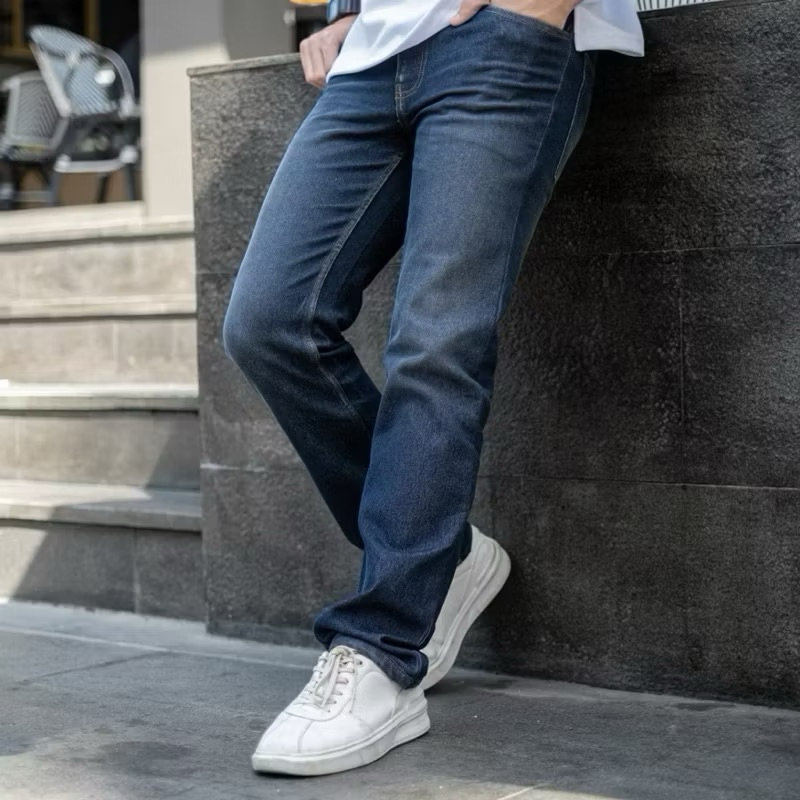 BAPIN Celana Jeans Panjang Pria Ocean Blue- Long Denim Pants