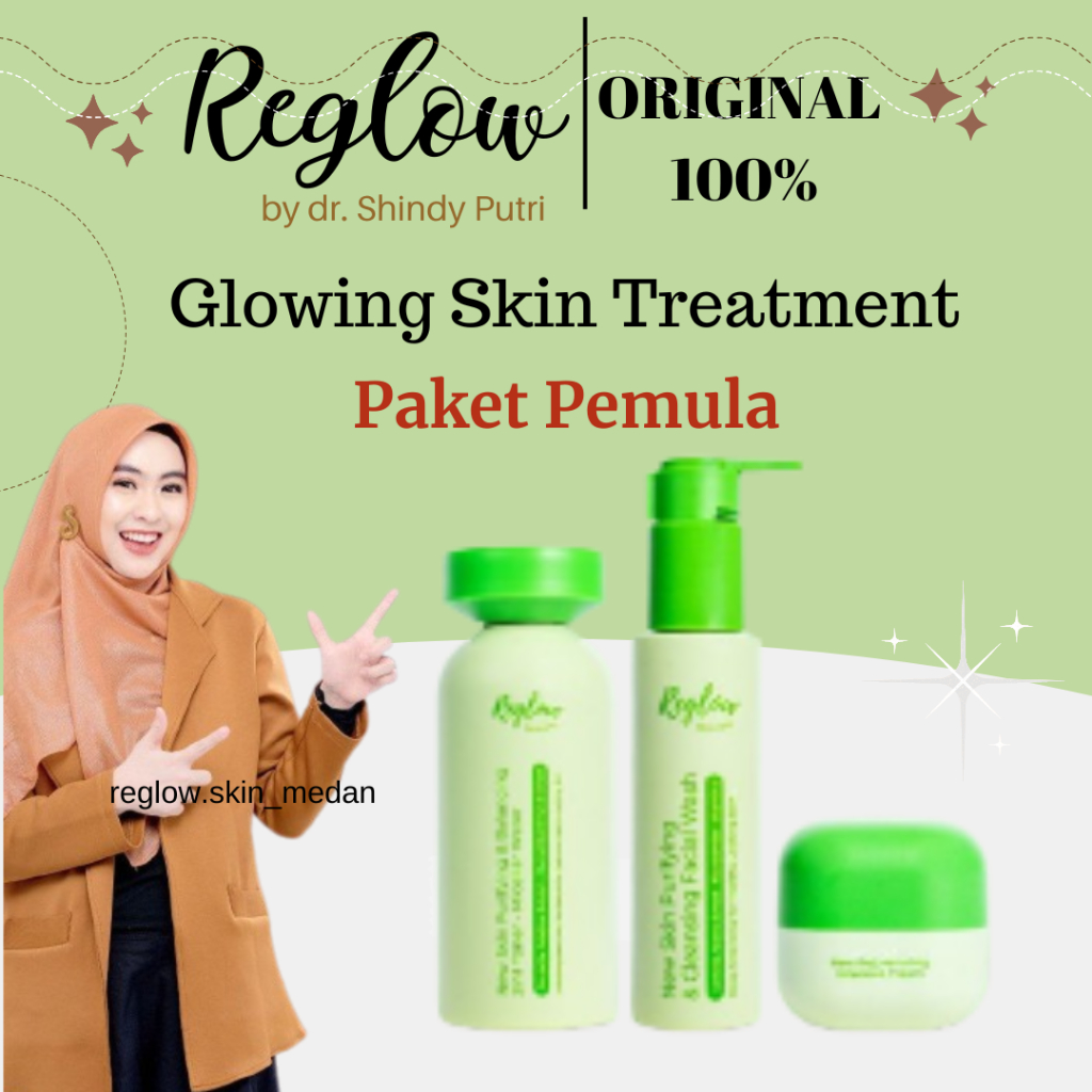 REGLOW Paket Pemula Skincare Original Glowing Skin Treatment BPOM Official Store