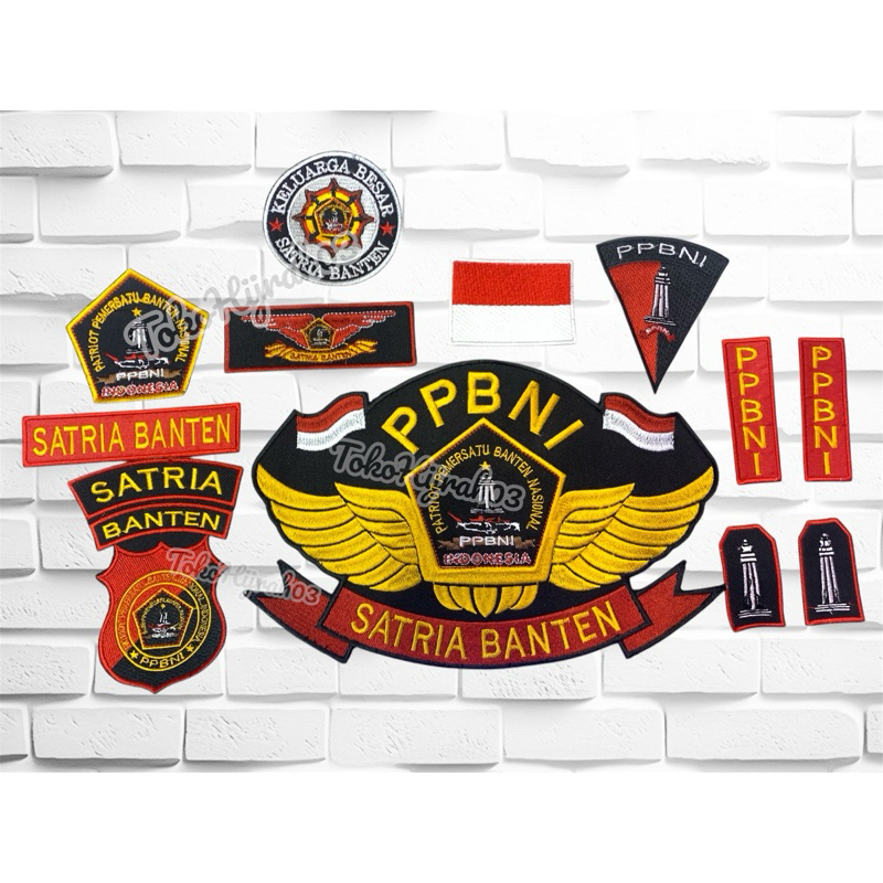 LOGO BORDIR SATRIA BANTEN PPBNI BADGE BORDIR SATRIA BANTEN PPBNI LOGO SATRIA BANTEN LOGO PPBNI ATRIB