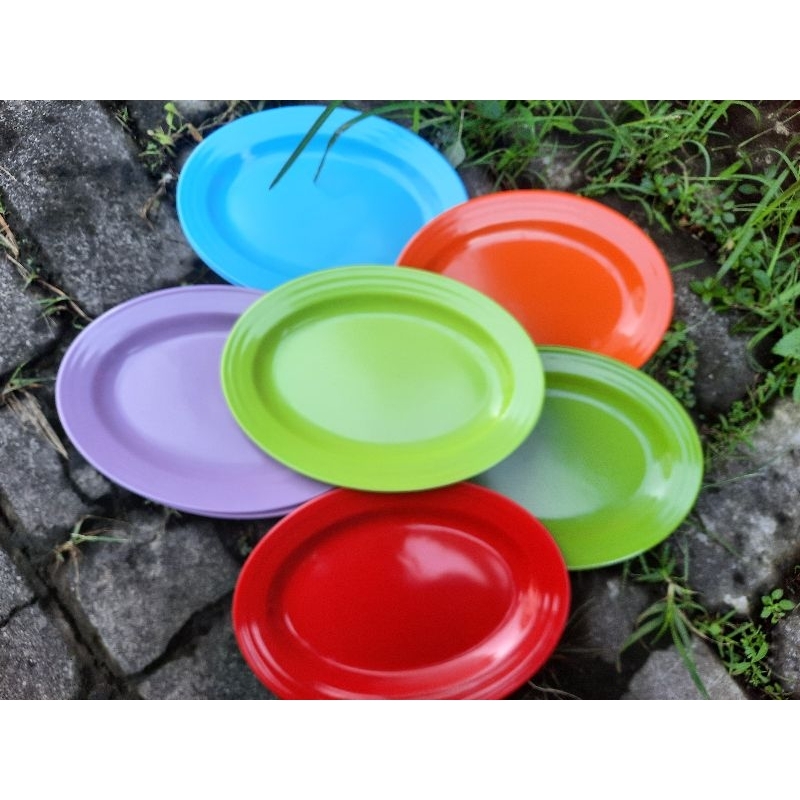 Piring oval melamin FLYING FISH P-0903
