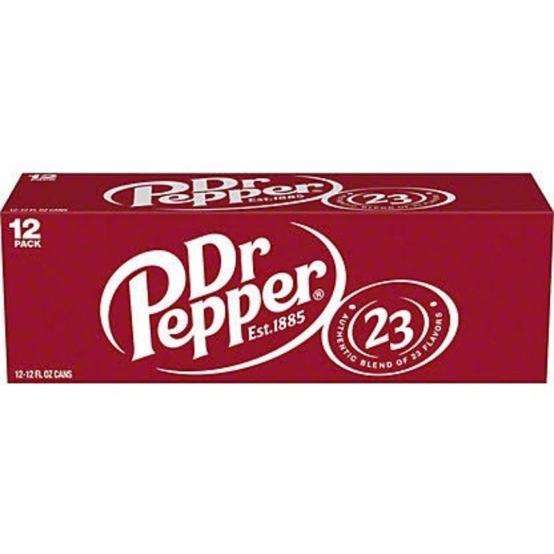 

[BOX] Dr Pepper Original, Cherry, Strawb Cream, Cream Soda, Zero Cream Soda 12 Oz