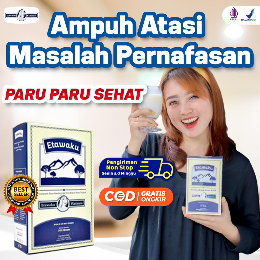 

Etawaku Platinum - Susu Kambing Etawa Atasi Sesak Nafas Masalah Pernafasan Original 1 Box