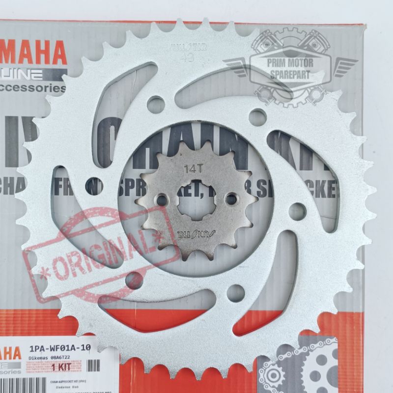 Gear set rantai ORI Yamaha Vixion Lama,Vixion Baru,MX King,Vixion NVL,Vixion Advance