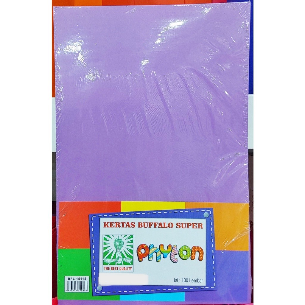 

(PAK) KERTAS BUFALLO POLOS PHYTON UNGU MUDA 61x86 / KERTAS BUFALLO