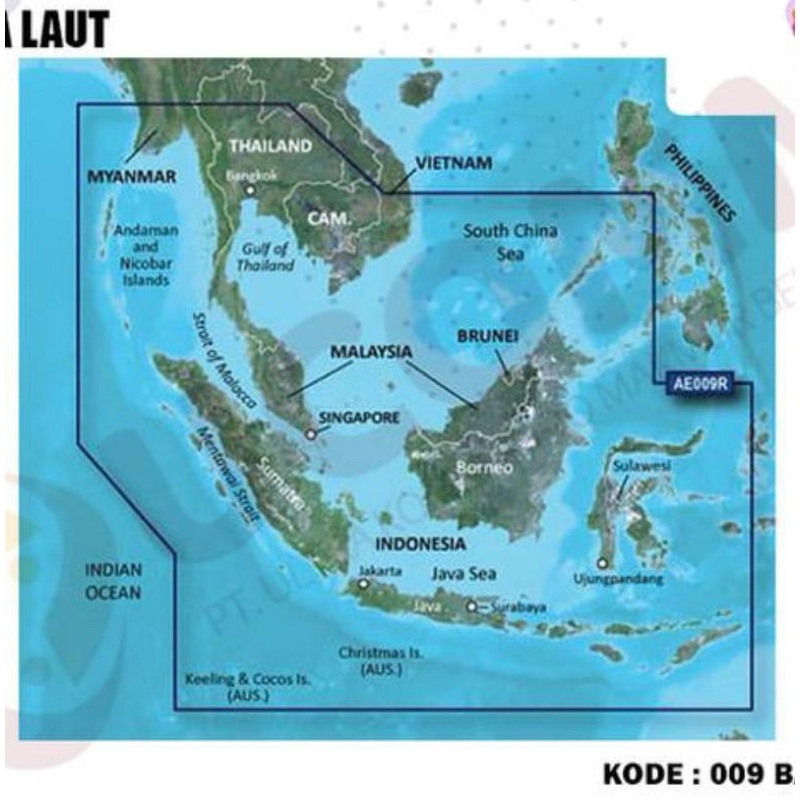 peta laut untuk garmin 585 plus